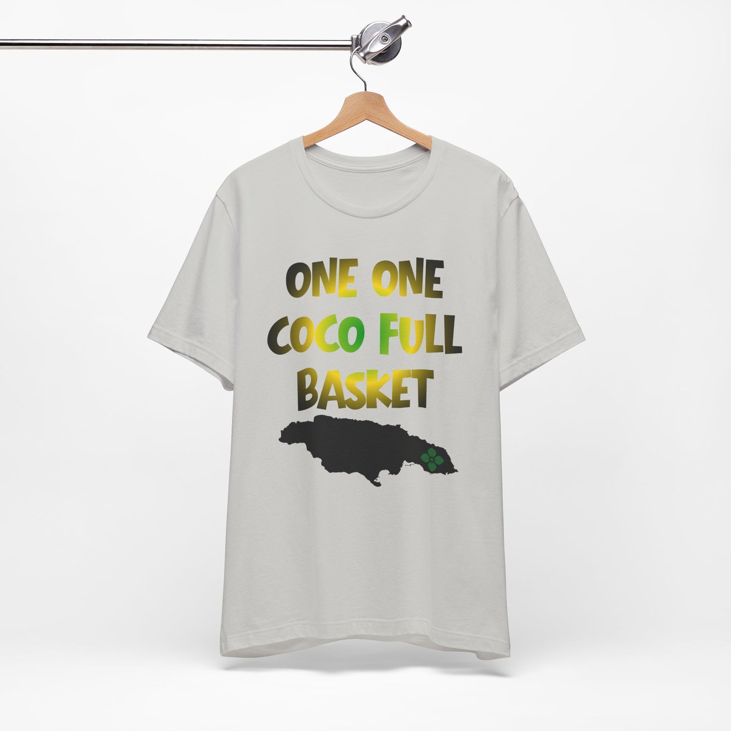 One One Coco Full Basket T-Shirt — Jamaica Map Reggae Island Tee