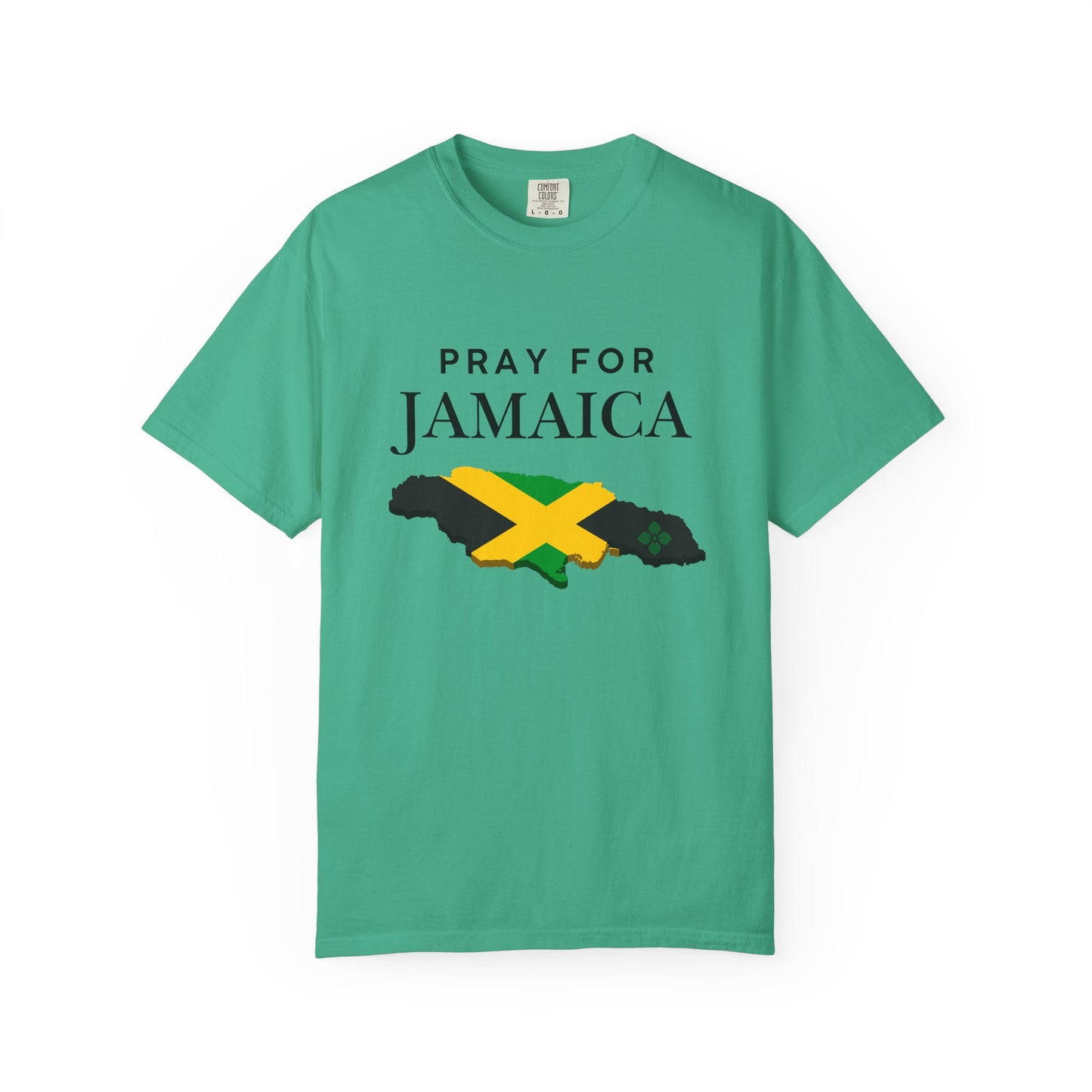 Pray for Jamaica T-Shirt — Jamaica Flag Map Relief Tee