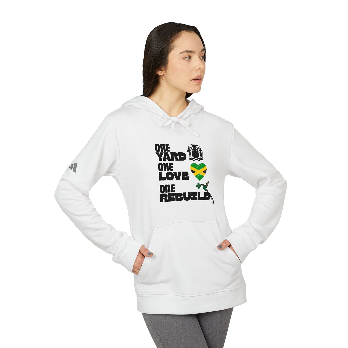 Jamaica Love Hoodie — Reggae Island Flag Heart Design