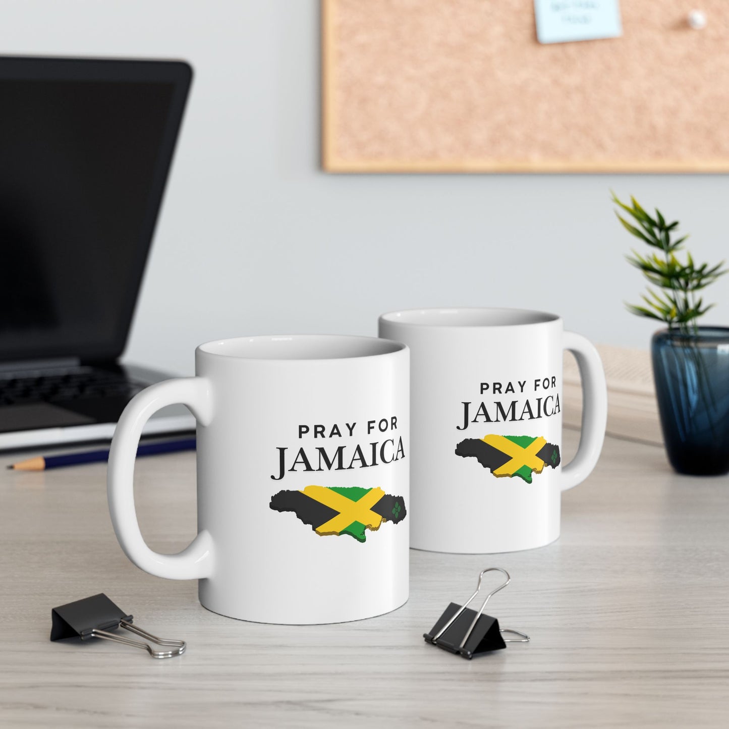 Pray For Jamaica Ceramic Mug – Map & Flag Coffee Cup (11oz/15oz)