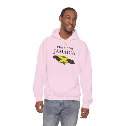 Pray for Jamaica Hoodie - Jamaica Map with Flag Design