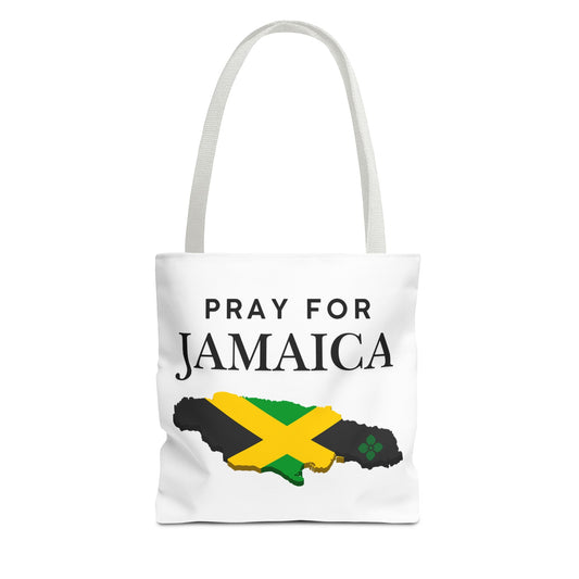 Pray for Jamaica Tote Bag — Jamaican Flag Map Charity Support Tote