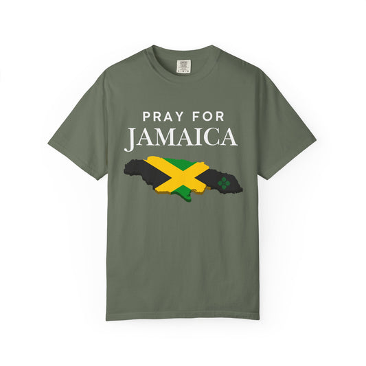 Pray for Jamaica T-Shirt — Jamaica Map & Flag Support Tee
