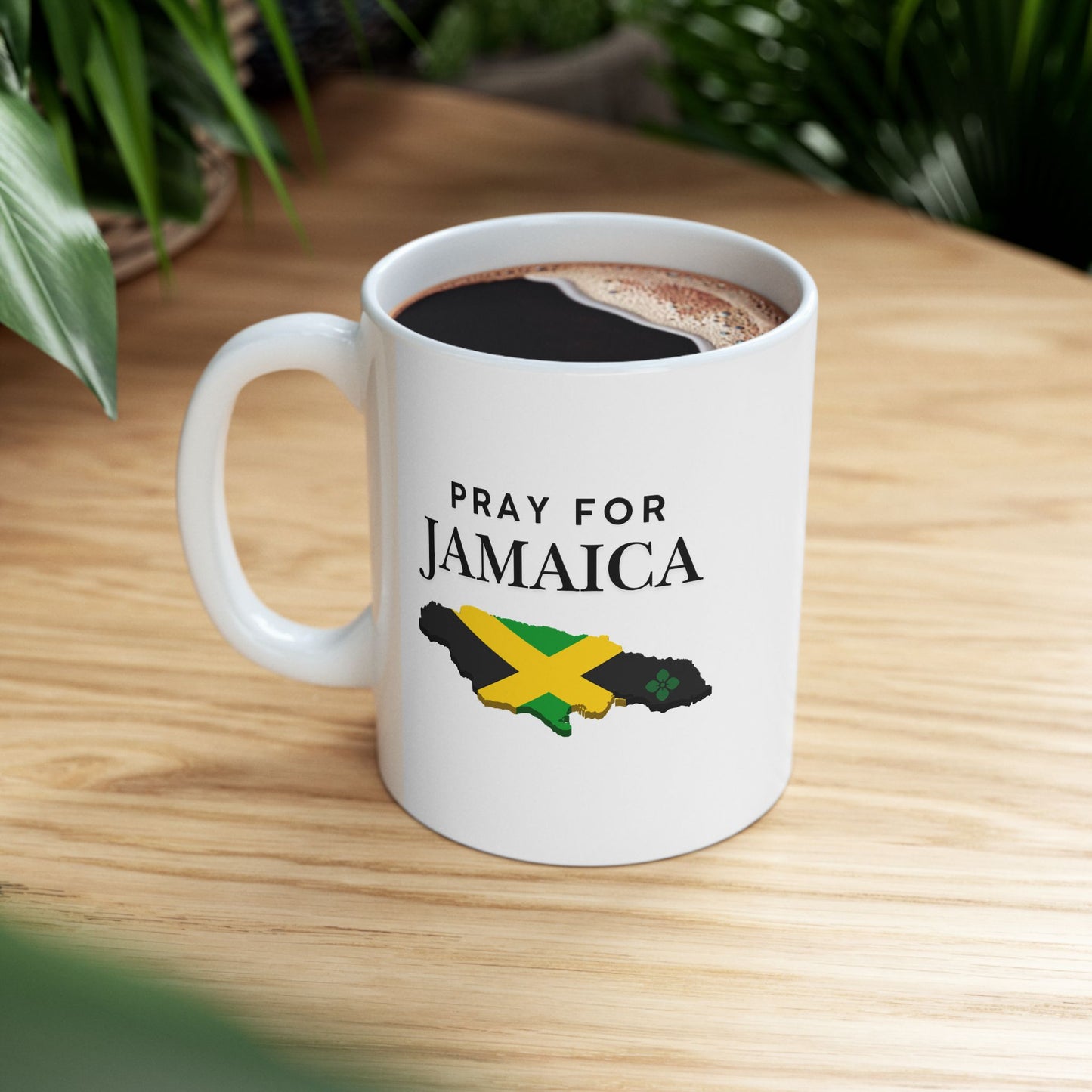 Pray For Jamaica Ceramic Mug – Map & Flag Coffee Cup (11oz/15oz)