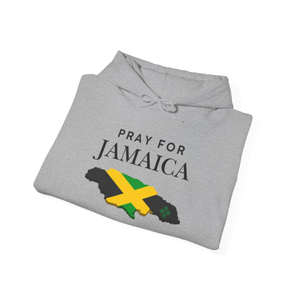 Pray for Jamaica Hoodie - Jamaica Map with Flag Design