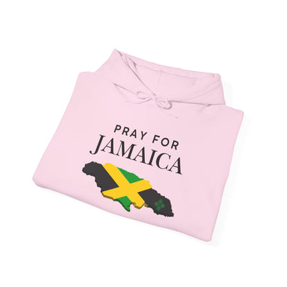 Pray for Jamaica Hoodie - Jamaica Map with Flag Design