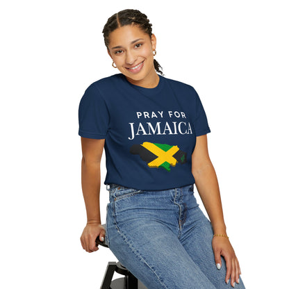 Pray for Jamaica T-Shirt - Jamaica Map & Flag Support Tee