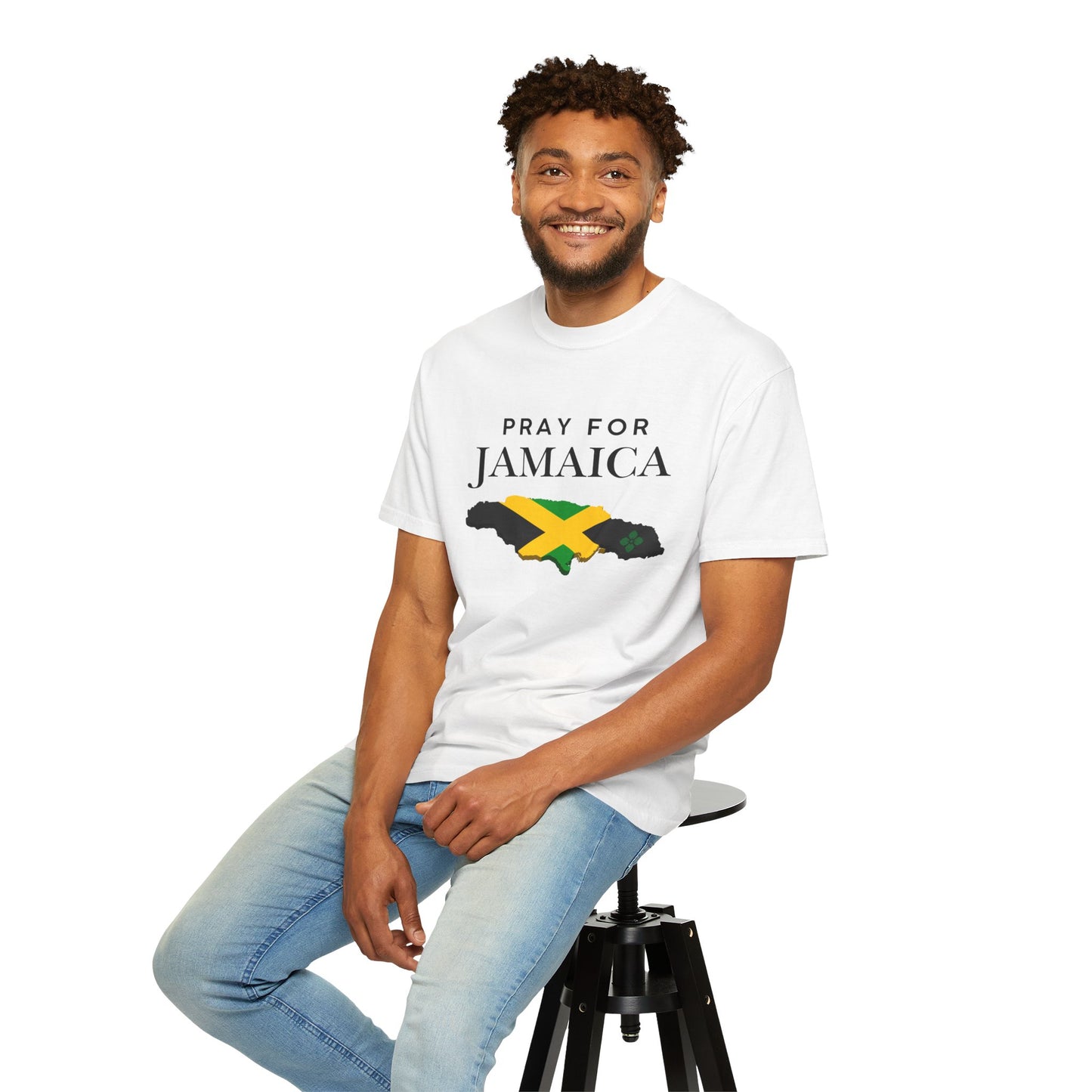Pray for Jamaica T-Shirt — Jamaica Flag Map Relief Tee