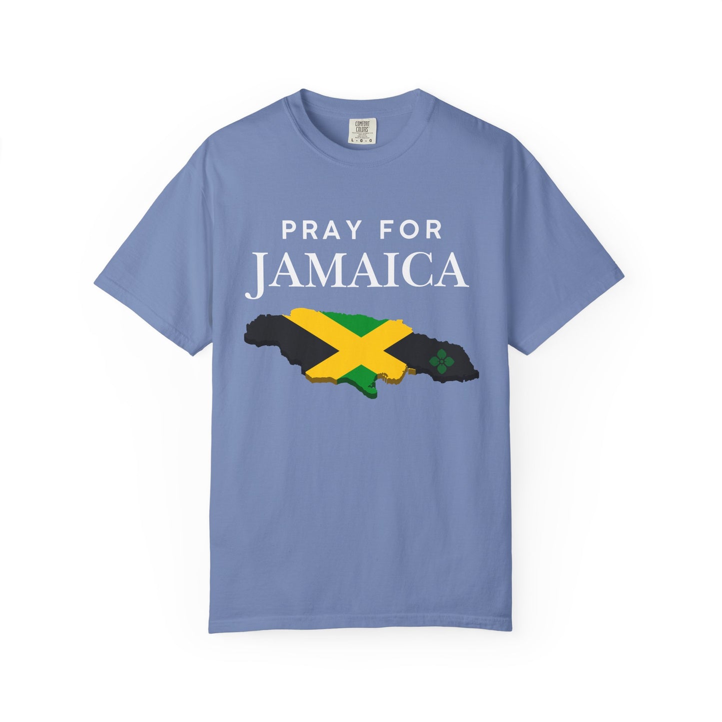 Pray for Jamaica T-Shirt - Jamaica Map & Flag Support Tee
