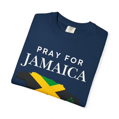 Pray for Jamaica T-Shirt - Jamaica Map & Flag Support Tee
