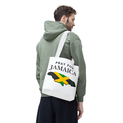 Pray for Jamaica Tote Bag — Jamaican Flag Map Charity Support Tote