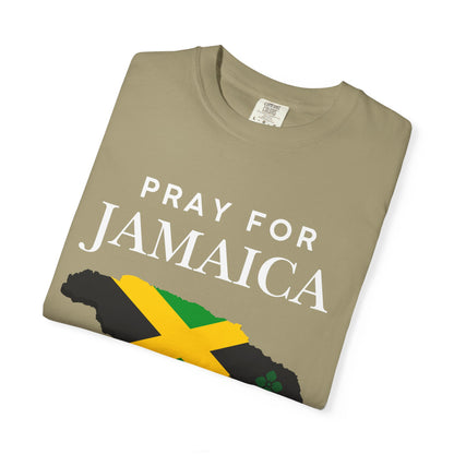 Pray for Jamaica T-Shirt - Jamaica Map & Flag Support Tee