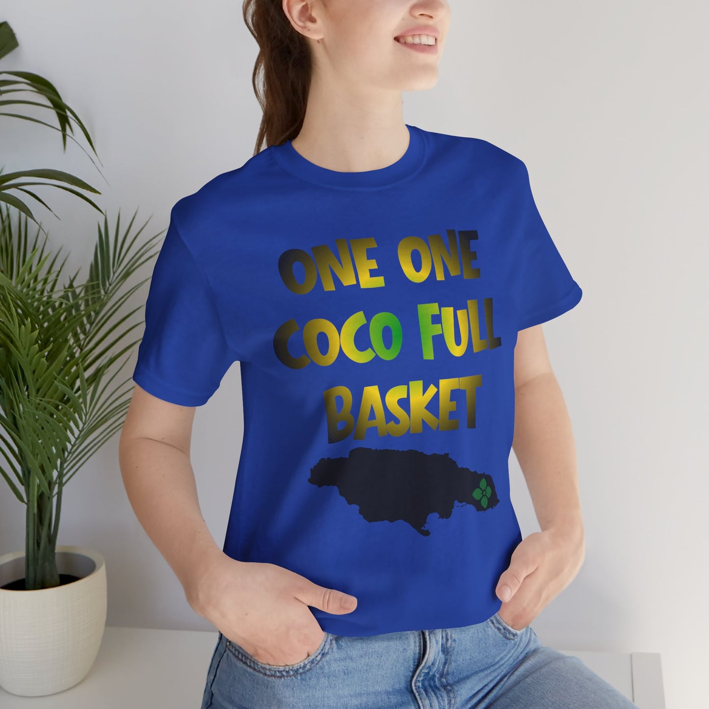 One One Coco Full Basket T-Shirt — Jamaica Map Reggae Island Tee