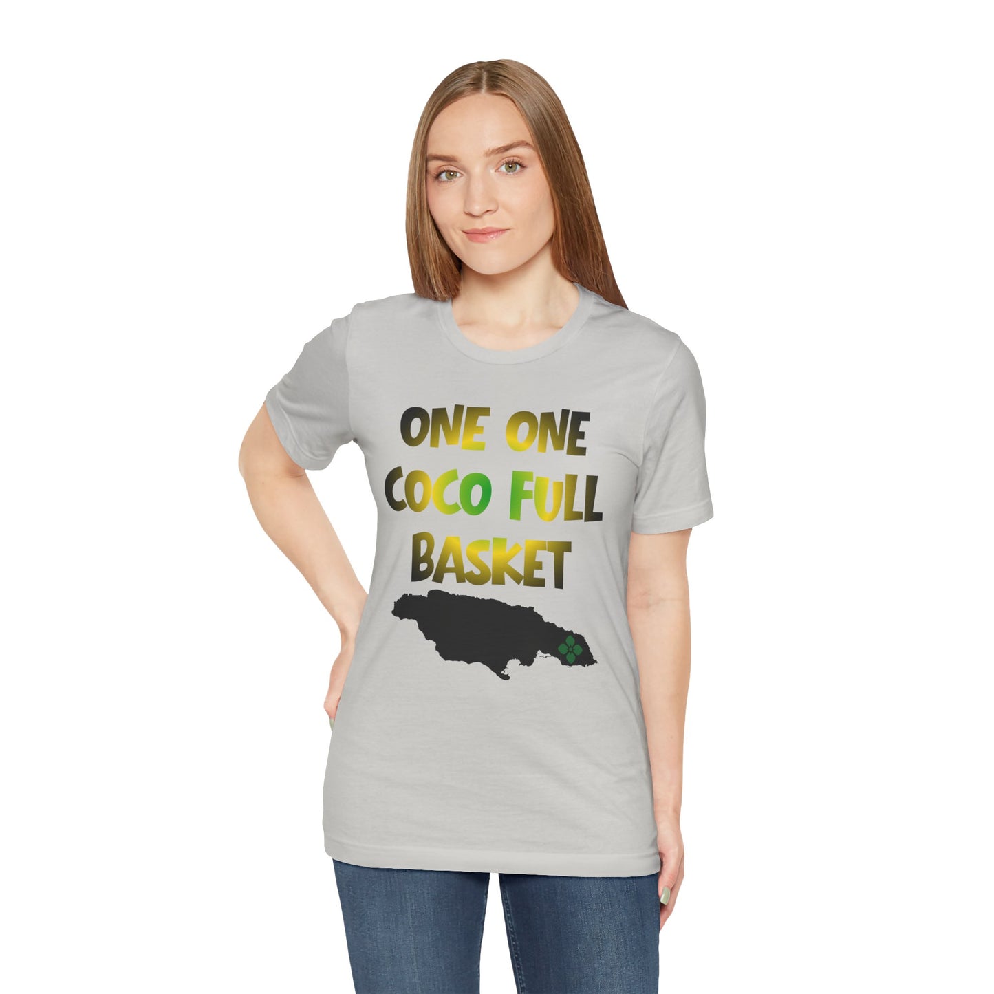 One One Coco Full Basket T-Shirt — Jamaica Map Reggae Island Tee