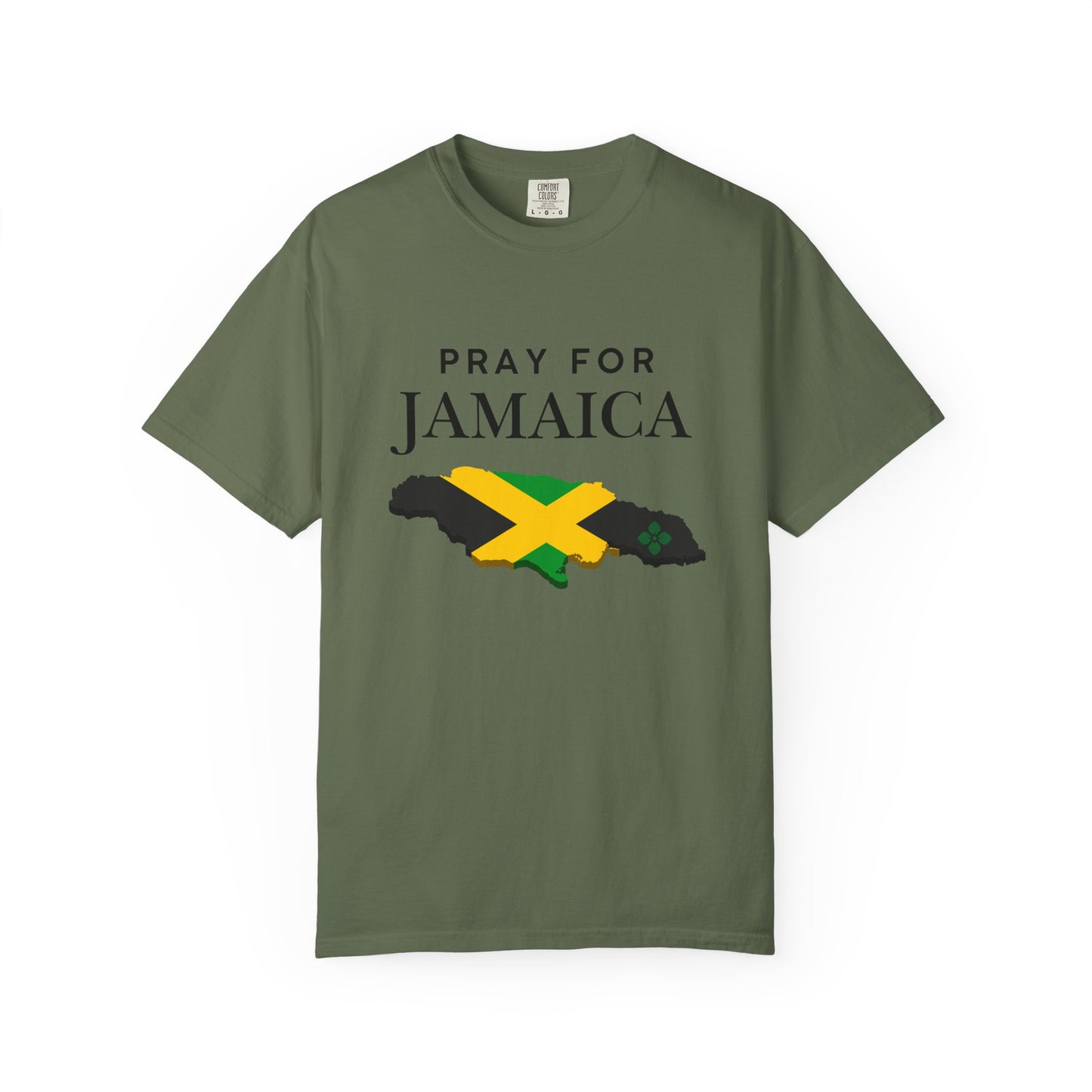 Pray for Jamaica T-Shirt — Jamaica Flag Map Relief Tee