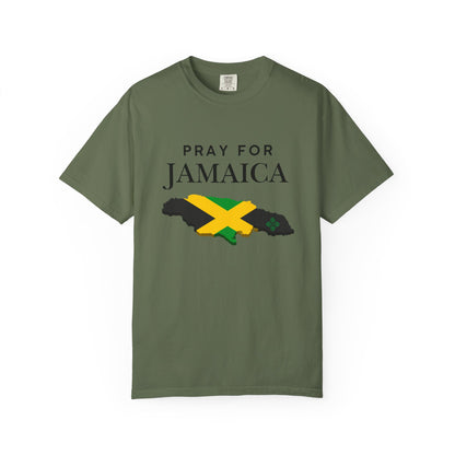 Pray for Jamaica T-Shirt — Jamaica Flag Map Relief Tee