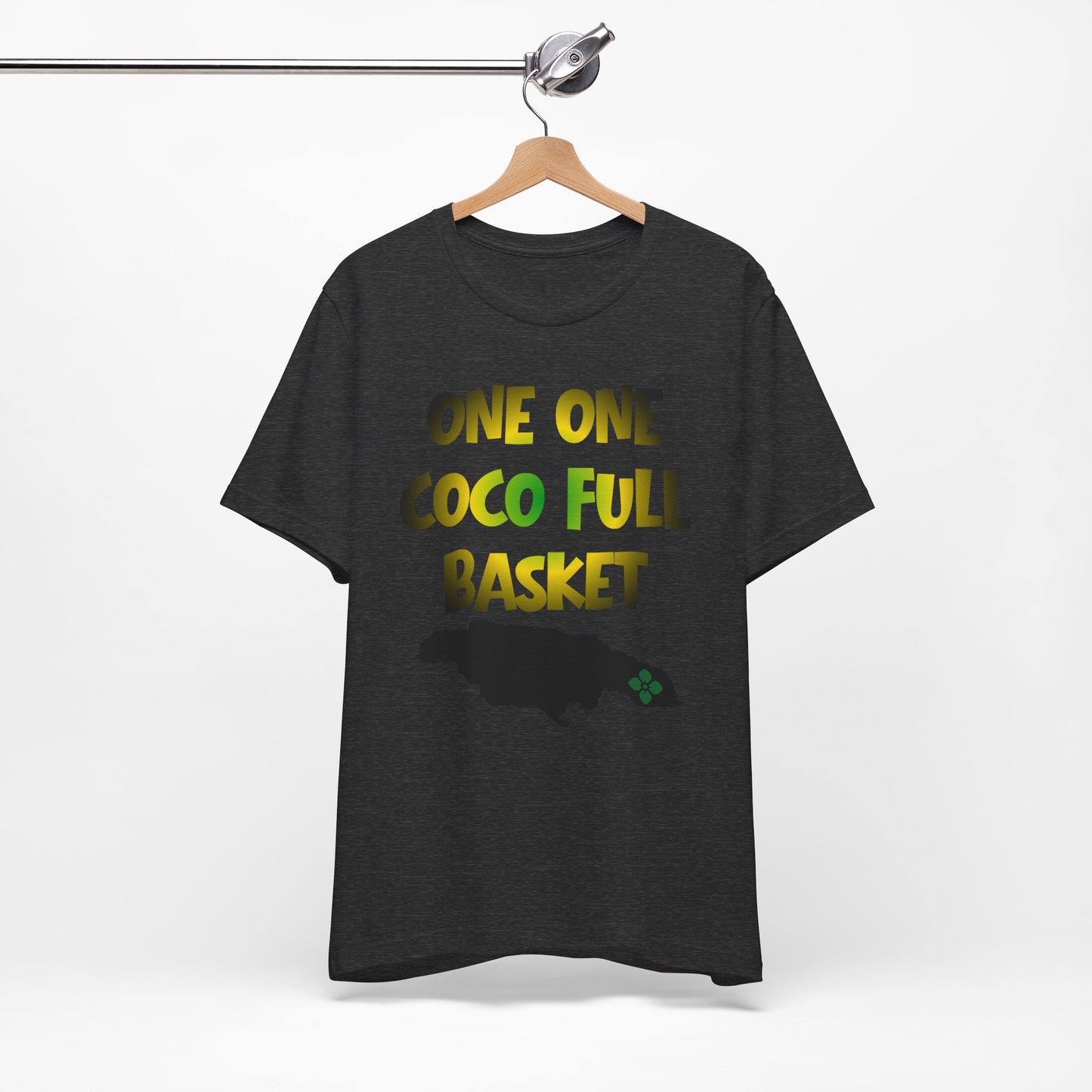 One One Coco Full Basket T-Shirt — Jamaica Map Reggae Island Tee