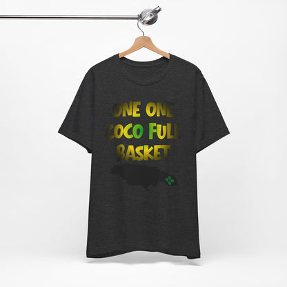 One One Coco Full Basket T-Shirt — Jamaica Map Reggae Island Tee