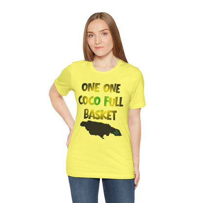 One One Coco Full Basket T-Shirt — Jamaica Map Reggae Island Tee