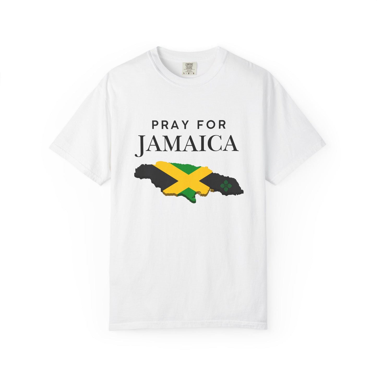 Pray for Jamaica T-Shirt — Jamaica Flag Map Relief Tee