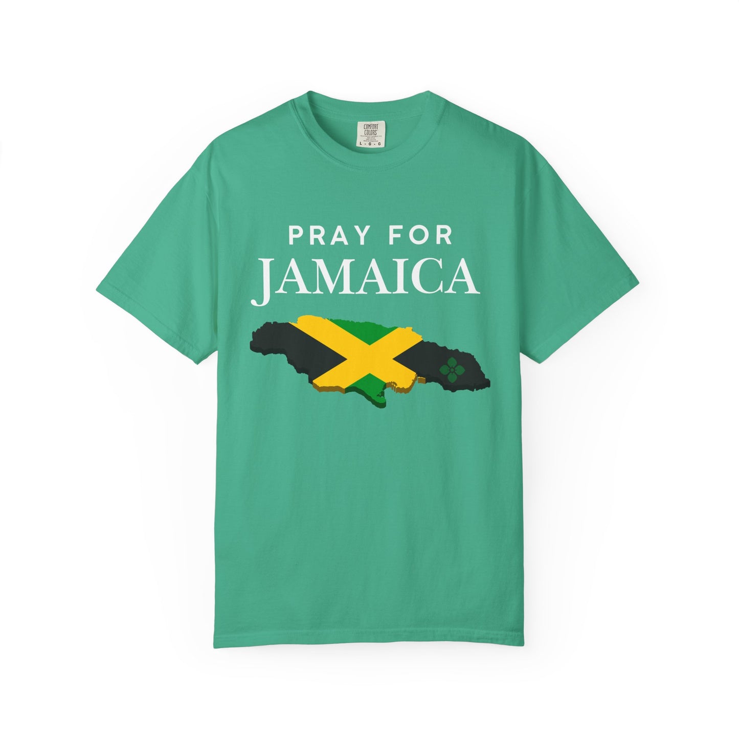 Pray for Jamaica T-Shirt - Jamaica Map & Flag Support Tee