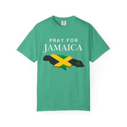 Pray for Jamaica T-Shirt - Jamaica Map & Flag Support Tee