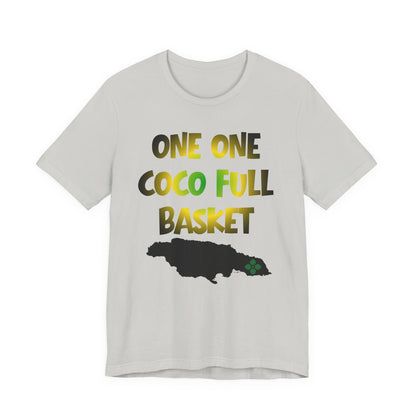 One One Coco Full Basket T-Shirt — Jamaica Map Reggae Island Tee