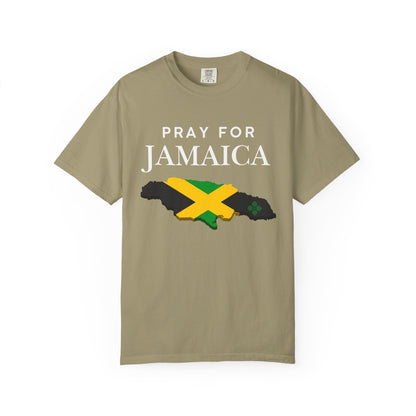 Pray for Jamaica T-Shirt - Jamaica Map & Flag Support Tee