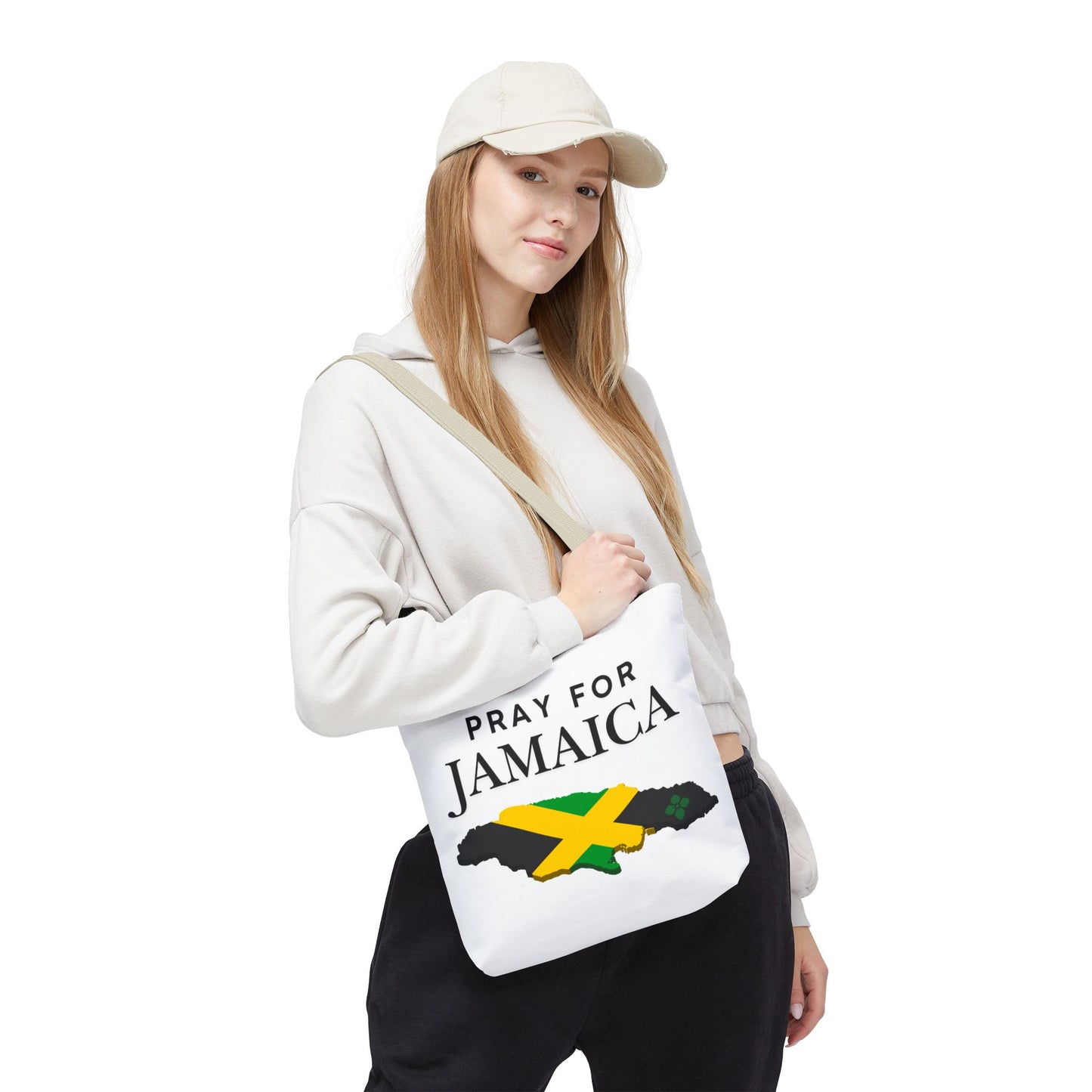 Pray for Jamaica Tote Bag — Jamaican Flag Map Charity Support Tote