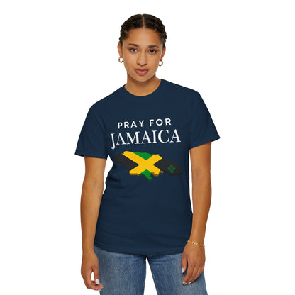 Pray for Jamaica T-Shirt - Jamaica Map & Flag Support Tee