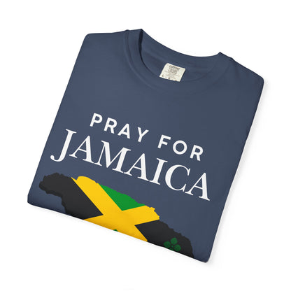 Pray for Jamaica T-Shirt - Jamaica Map & Flag Support Tee