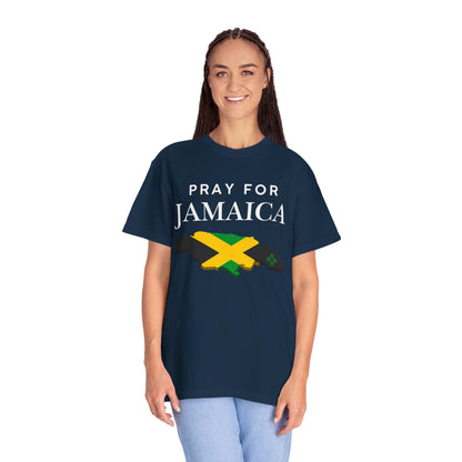 Pray for Jamaica T-Shirt - Jamaica Map & Flag Support Tee