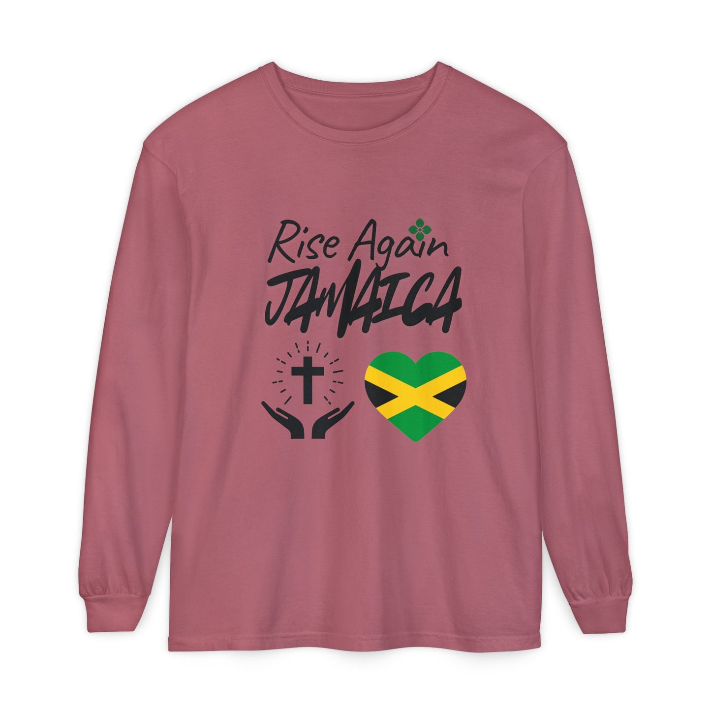 Rise Again Jamaica Long Sleeve T-Shirt – Caribbean Strength & Unity Apparel