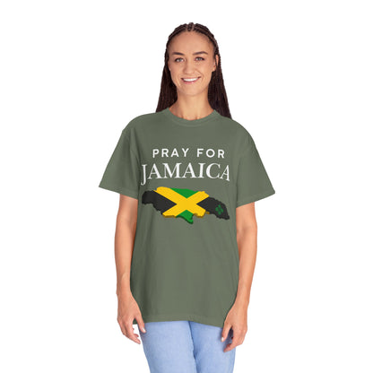 Pray for Jamaica T-Shirt - Jamaica Map & Flag Support Tee