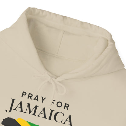 Pray for Jamaica Hoodie - Jamaica Map with Flag Design