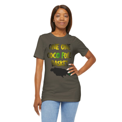 One One Coco Full Basket T-Shirt — Jamaica Map Reggae Island Tee