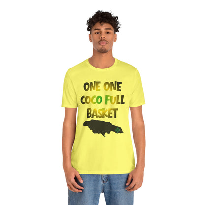 One One Coco Full Basket T-Shirt — Jamaica Map Reggae Island Tee
