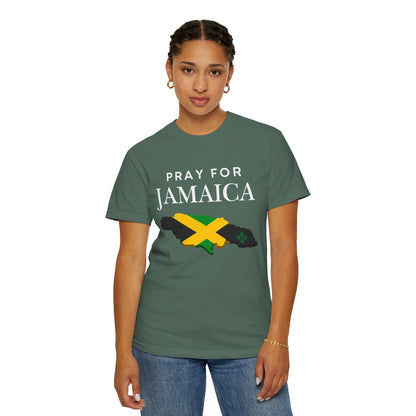 Pray for Jamaica T-Shirt - Jamaica Map & Flag Support Tee