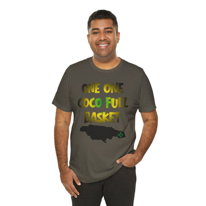 One One Coco Full Basket T-Shirt — Jamaica Map Reggae Island Tee