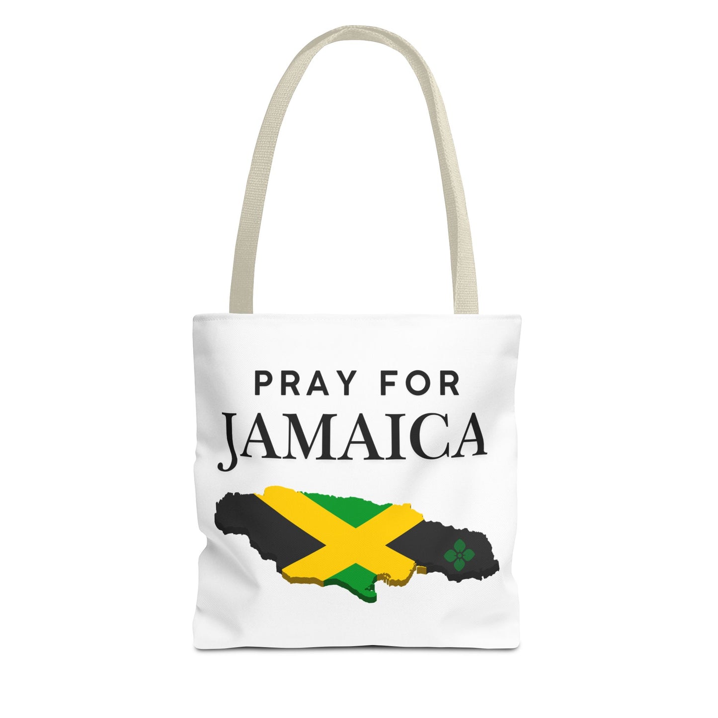 Pray for Jamaica Tote Bag — Jamaican Flag Map Charity Support Tote
