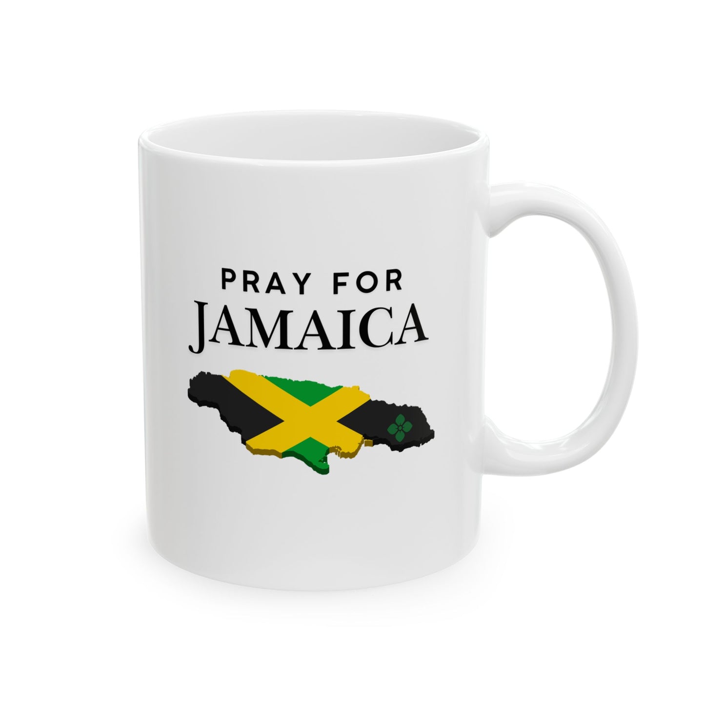 Pray For Jamaica Ceramic Mug – Map & Flag Coffee Cup (11oz/15oz)