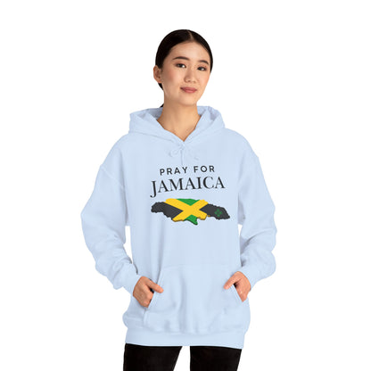 Pray for Jamaica Hoodie - Jamaica Map with Flag Design