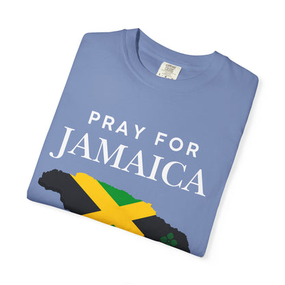 Pray for Jamaica T-Shirt - Jamaica Map & Flag Support Tee