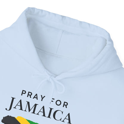 Pray for Jamaica Hoodie - Jamaica Map with Flag Design