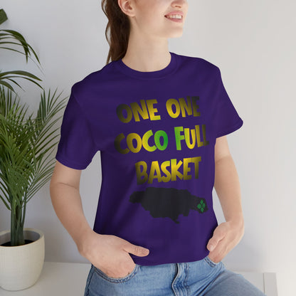 One One Coco Full Basket T-Shirt — Jamaica Map Reggae Island Tee