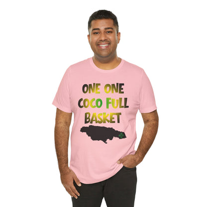 One One Coco Full Basket T-Shirt — Jamaica Map Reggae Island Tee