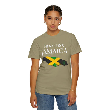 Pray for Jamaica T-Shirt - Jamaica Map & Flag Support Tee