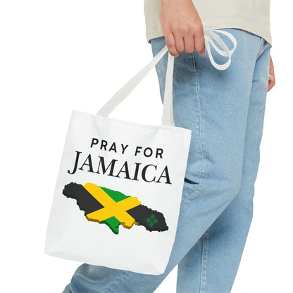 Pray for Jamaica Tote Bag — Jamaican Flag Map Charity Support Tote