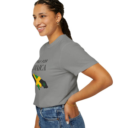 Pray for Jamaica T-Shirt — Jamaica Flag Map Relief Tee