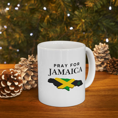 Pray For Jamaica Ceramic Mug – Map & Flag Coffee Cup (11oz/15oz)